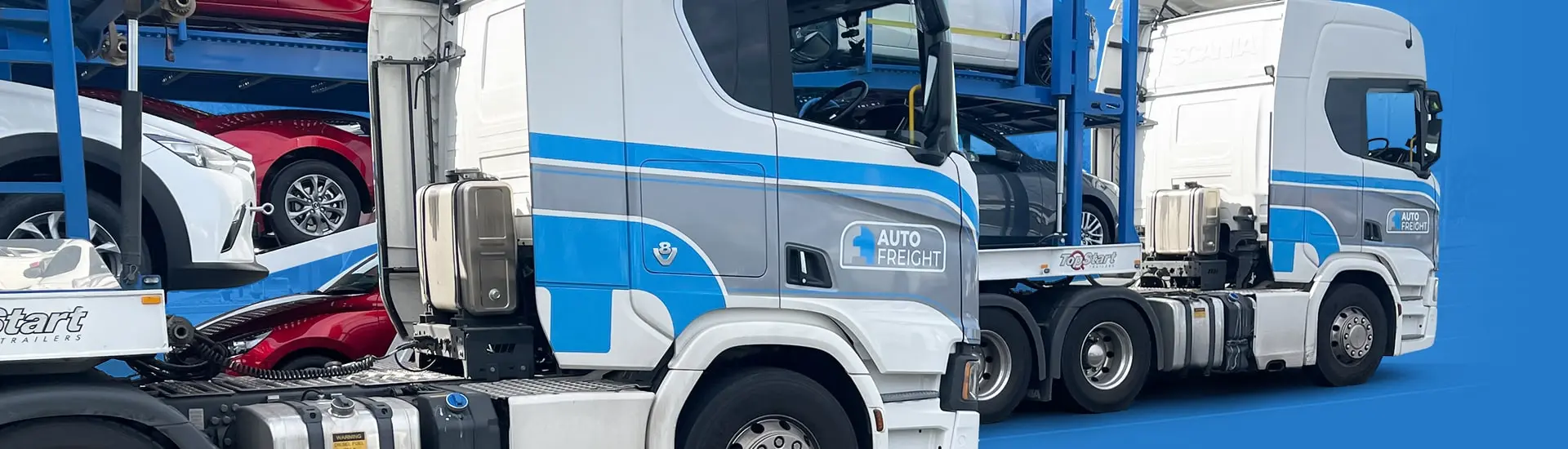 Car Shipping Australia Auto freight’s car carrier truck loaded with multiple vehicles, set for car shipping Australia deliveries.